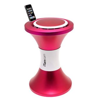 Tabouret rose station d'accueil audio iTAMTAM M3 Bluetooth