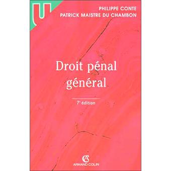 Droit Penal General Broche Philippe Conte Patrick Maistre Du Chambon Achat Livre Fnac