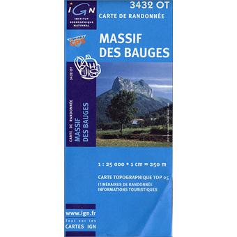 Massif Des Bauges 1 25 000 Broche Collectif Achat Livre Fnac