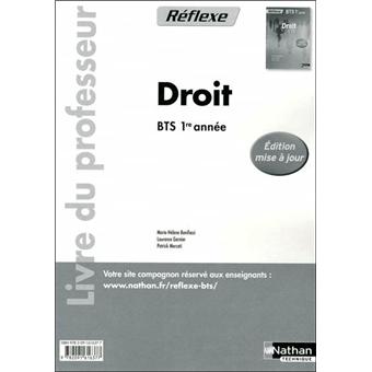 Droit - BTS Tertiaires 1re année - Livre du professeur Pochette Réflexe BTS - 1