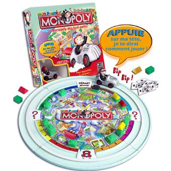 Mon Premier Jeu de monopoly, Jeu de société pour Enfants à partir de 4 Ans, Plateau de Jeu Double Face, Outils pédagogiques pour Les familles, Multicolore