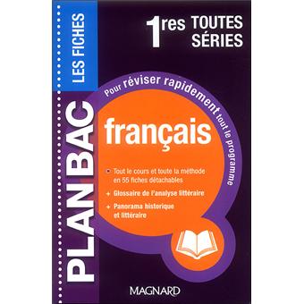 Plan Bac fiches Français 1ère toutes séries
