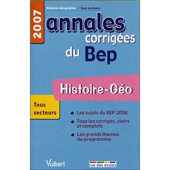 Annales corrigées Vuibert BEP Histoire-Géographie
