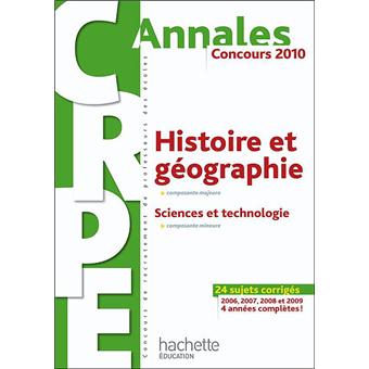Annales 2010 CRPE Histoire geographie