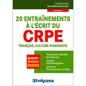 20 Entrainements A L Ecrit Du Crpe Francais Broche Manuelle Duszynski Achat Livre Fnac
