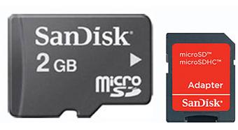 SanDisk Carte mémoire microSD 2 Go + Adaptateur SD - Carte mémoire micro SD  - Achat & prix