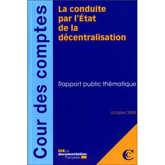 La conduite par l'état de la décentralisation