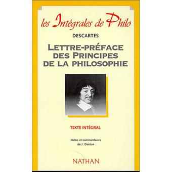 Lettre preface des principes de la philosophie