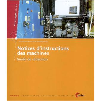 Notices d'instructions des machines
