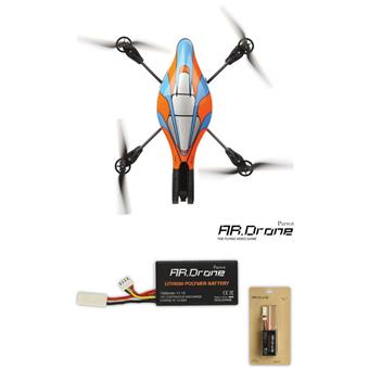 Parrot AR.Drone pour iPhone, iPod Touch & iPad, compatible Android - Bleu + 2ème Batterie Lithium-Polymer - 1