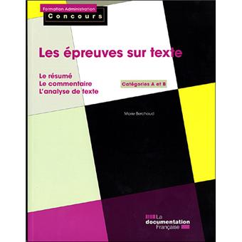 Les epreuves sur texte - categories a et b - 1