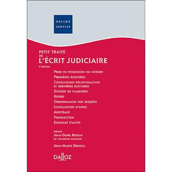 Petit traité de l'écrit judiciaire