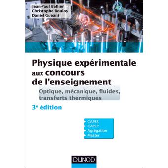 Physique Expérimentale Aux Concours De Lenseignement 3e - 