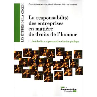 La responsabilite des entreprises en matiere de droits de l'homme volume ii