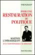 Pour une restauration du politique - Yves Floucat - broché