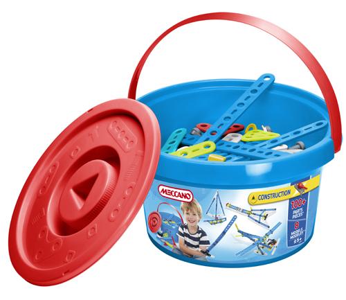 Lot De 30 Longrines Meccano Bleu Et Or – Pièces De Construction Vintage – Stock Ancien