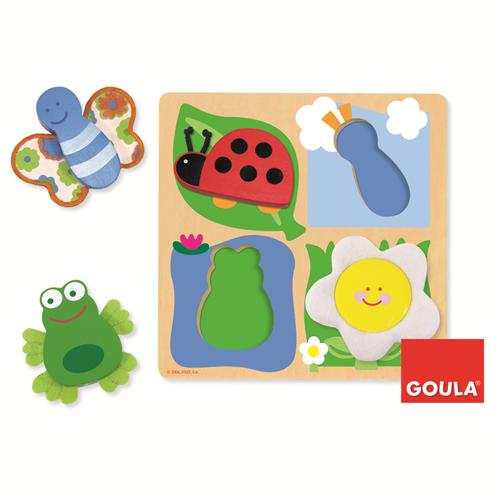 GOULA Encastrement 4 pi&egrave;ces bois et tissu : la campagne
