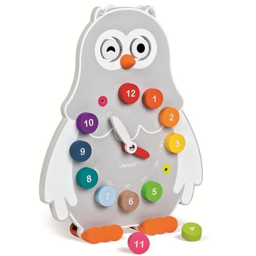 JANOD - Horloge Chouette (bois) - D&egrave;s 3 Ans