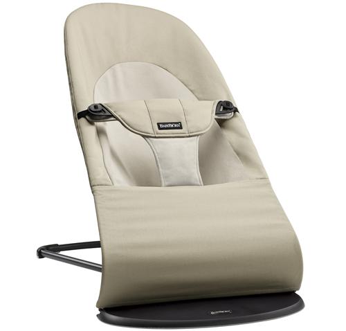 BabyBj&ouml;rn Transat Balance Soft,Cadre gris fonc&eacute;, Coton, Kaki/Beige