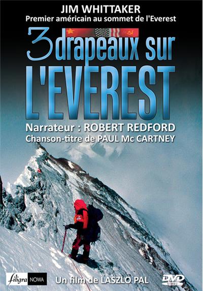 3 drapeaux sur l'Everest