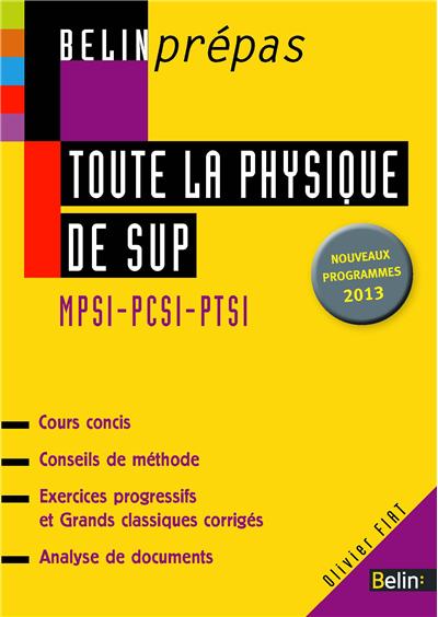 Toute la physique de Sup MPSI PCSI PTSI