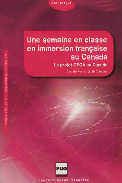 Semaine en classe en immersion française au Canada