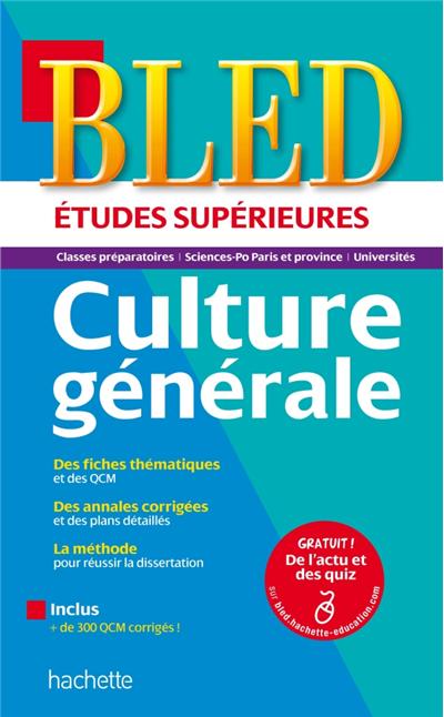 Bled Culture générale, examens et concours 2019