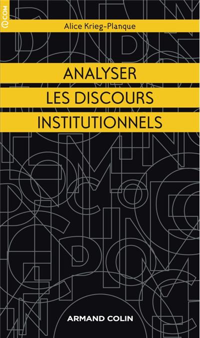 Analyser les discours institutionnels