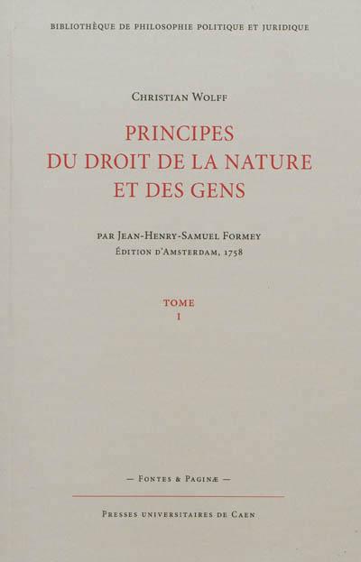 Principes du droit de la nature et des gens