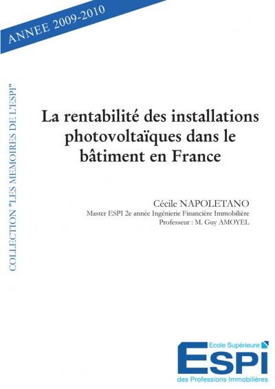 La rentabilite des installatio
