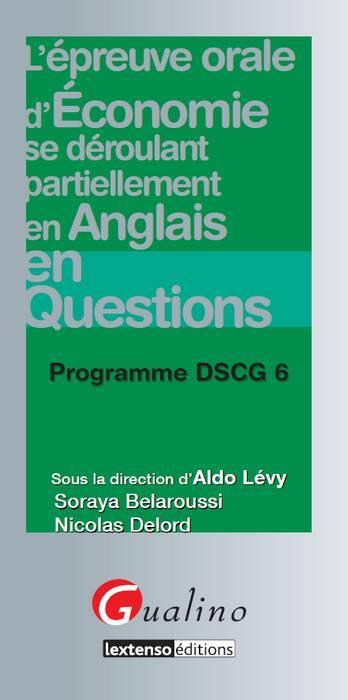 Epreuve d'économie se déroulant partiellement en anglais, DSCG6
