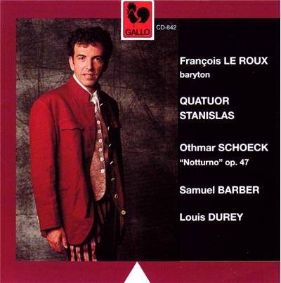 Oeuvres pour baryton et quatuor à cordes