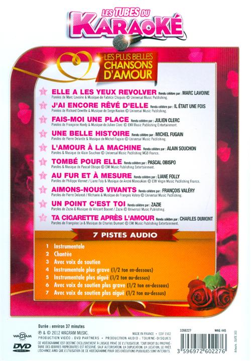 Plus belles chansons d'amour - DVD Zone 2 - Achat & prix