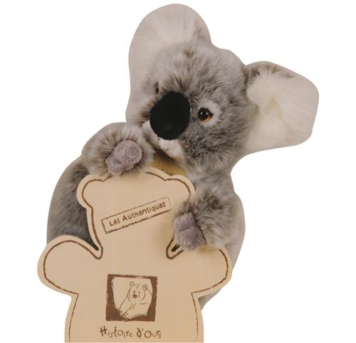 Peluche sweety mousse koala 40 cm gris Histoire D'ours