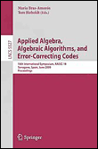 Applied algebra, algebraic algorithms and error-correcting c
