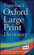 Paperback oxford large print dictionary