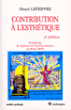 Contribution a l'esthetique
