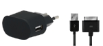 Chargeur secteur noir + câble Fnac pour iPhone et iPod - 1
