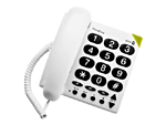 Doro PhoneEasy 311c Téléphone Filaire Blanc Grosses Touches Senior Aide Auditive - 1