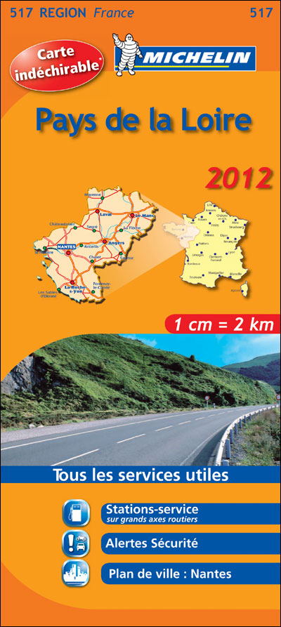 PAYS DE LA LOIRE 2012 WEGENKAART MICHELIN