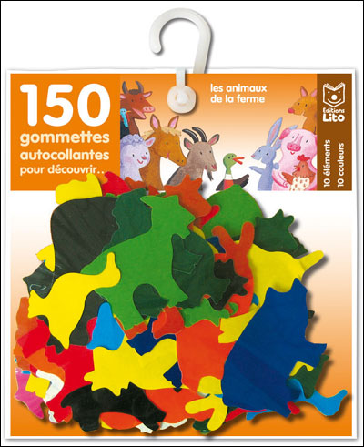 Les animaux de la ferme 150 gommettes supportcoffret - Collectif ...