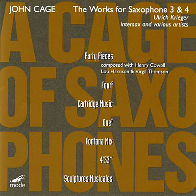 Cage édition volume 42 - A cage of saxophones volumes 3 & 4