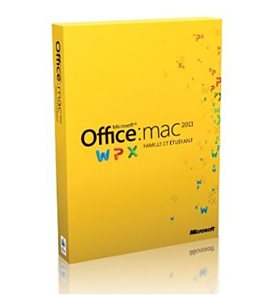 Office Mac Famille et Etudiant 2011 - Version 1 poste