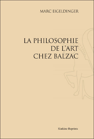La philosophie de l'art chez balzac
