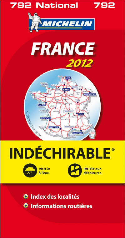 FRANCE HAUTE RÉSISTANCE 2012 WEGENKAART MICHELIN