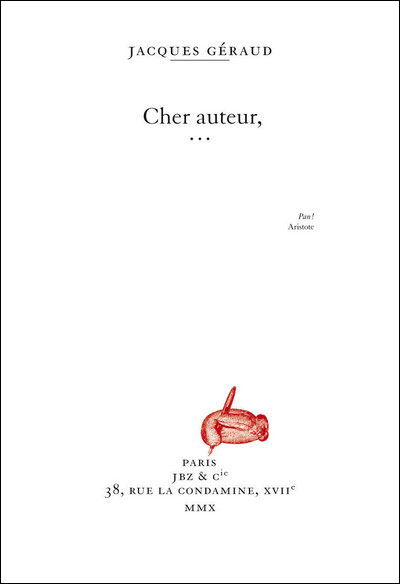 Cher auteur...de mes jours inf