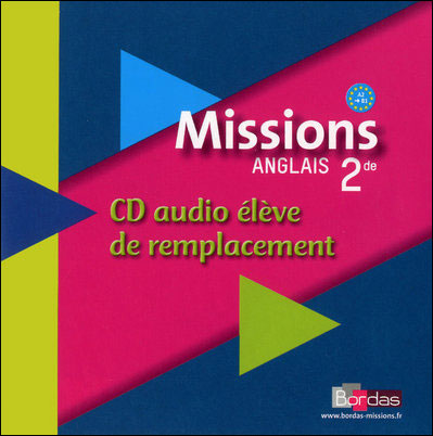 Missions 2de anglais cd audio eleve de remplacement