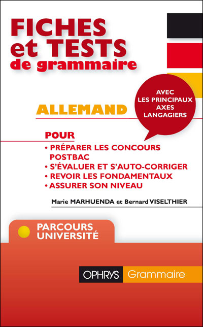 Fiches et tests de grammaire allemand