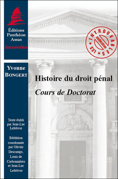 Histoire du droit pénal cours de doctorat