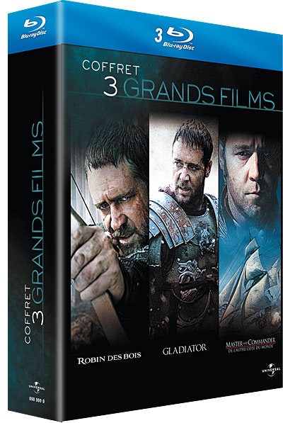 Robin des Bois - Gladiator - Master and Commander - Coffret Blu-Ray